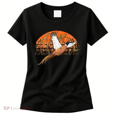 Ringneck Pheasant Hunting Upland Bird Hunter Grain Field Women's T-Shirt