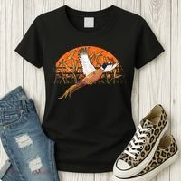 Ringneck Pheasant Hunting Upland Bird Hunter Grain Field Women's T-Shirt thumb 3