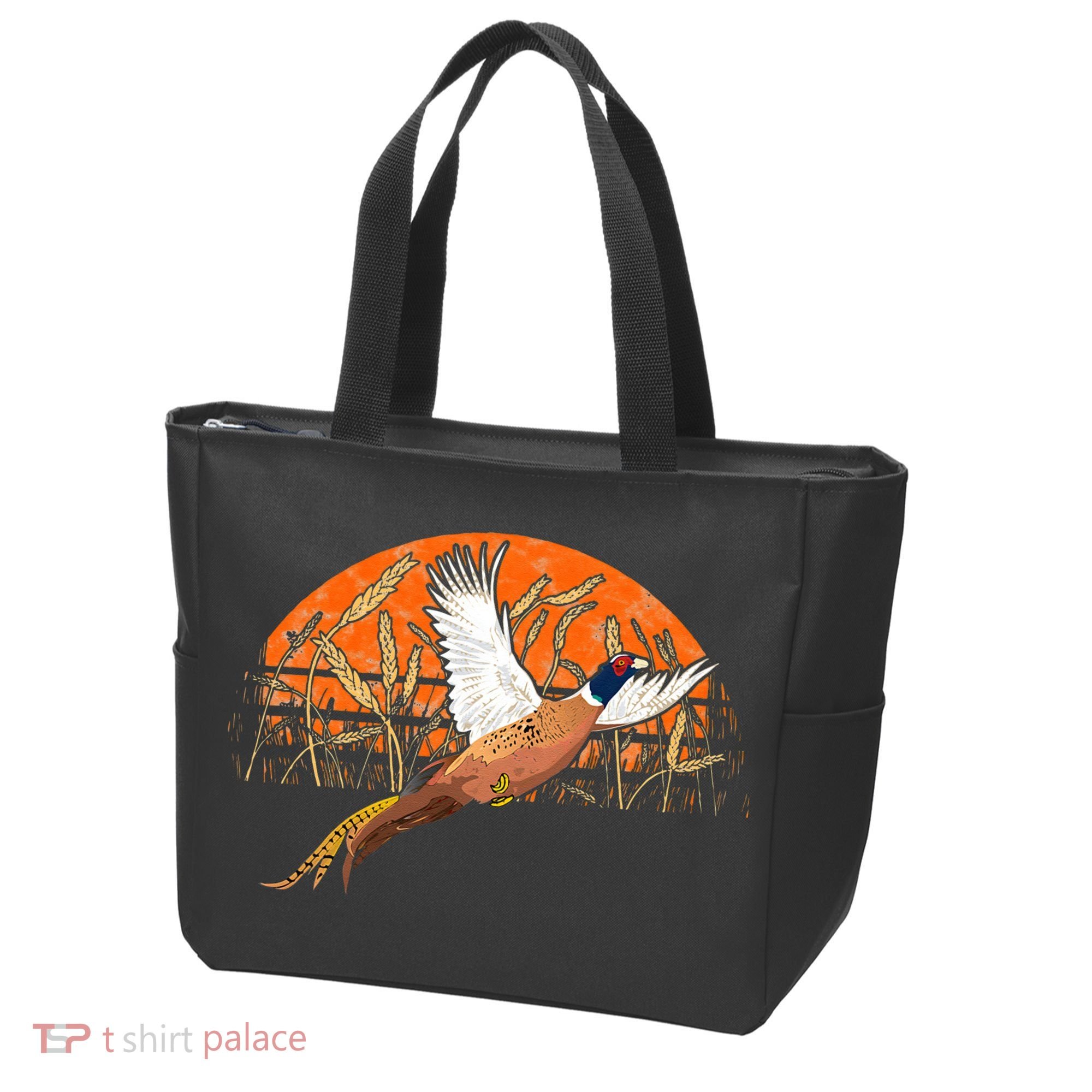 Ringneck Pheasant Hunting Upland Bird Hunter Grain Field Tote Bag