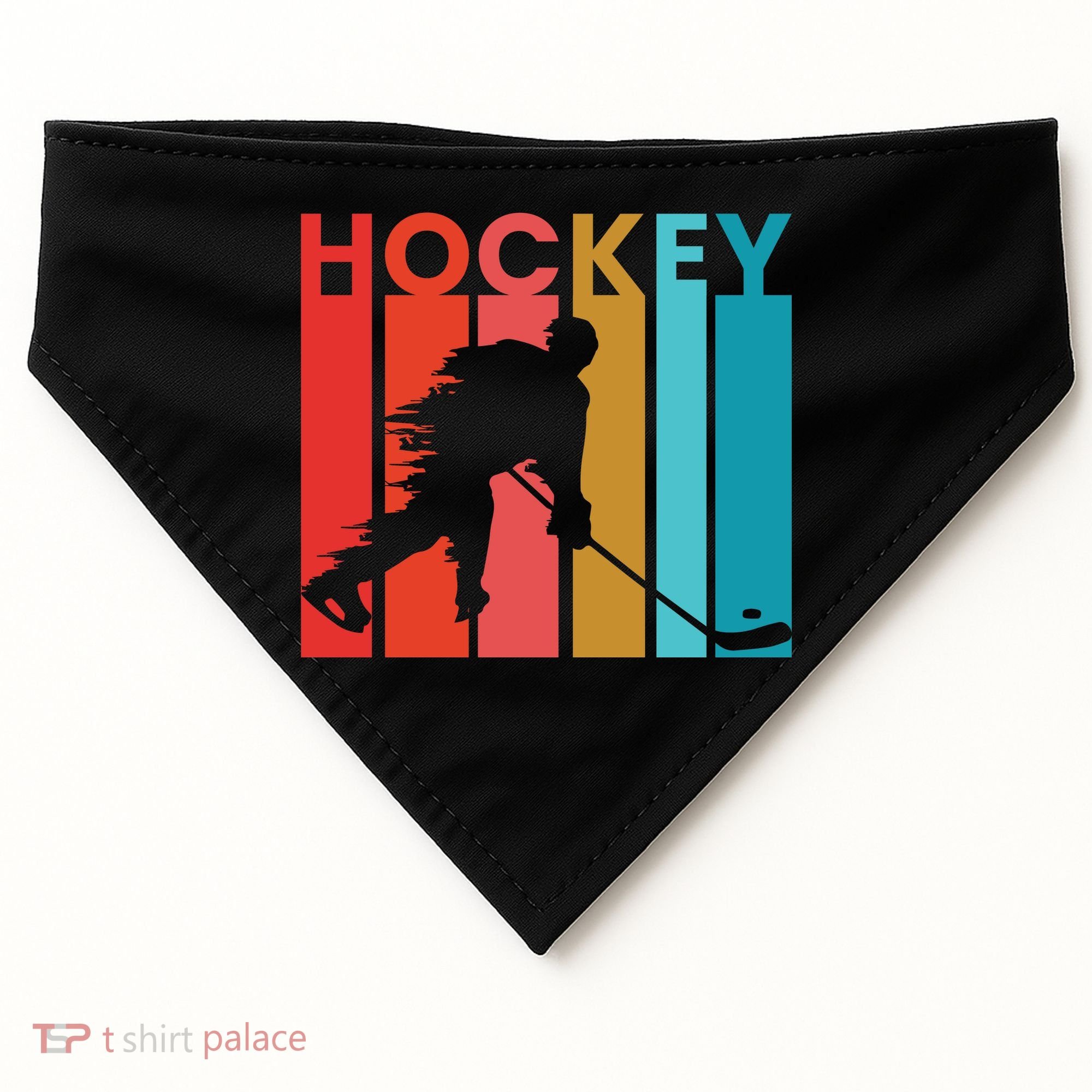 Retro Poster Hockey Lovers USA-Made Doggie Bandana