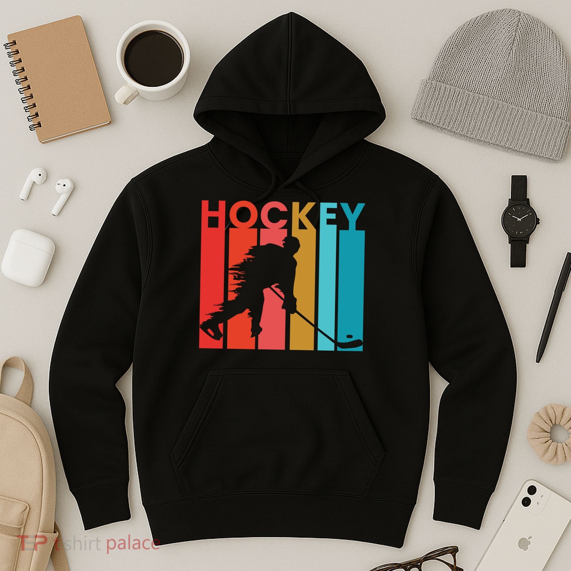 Retro Poster Hockey Lovers Hoodie