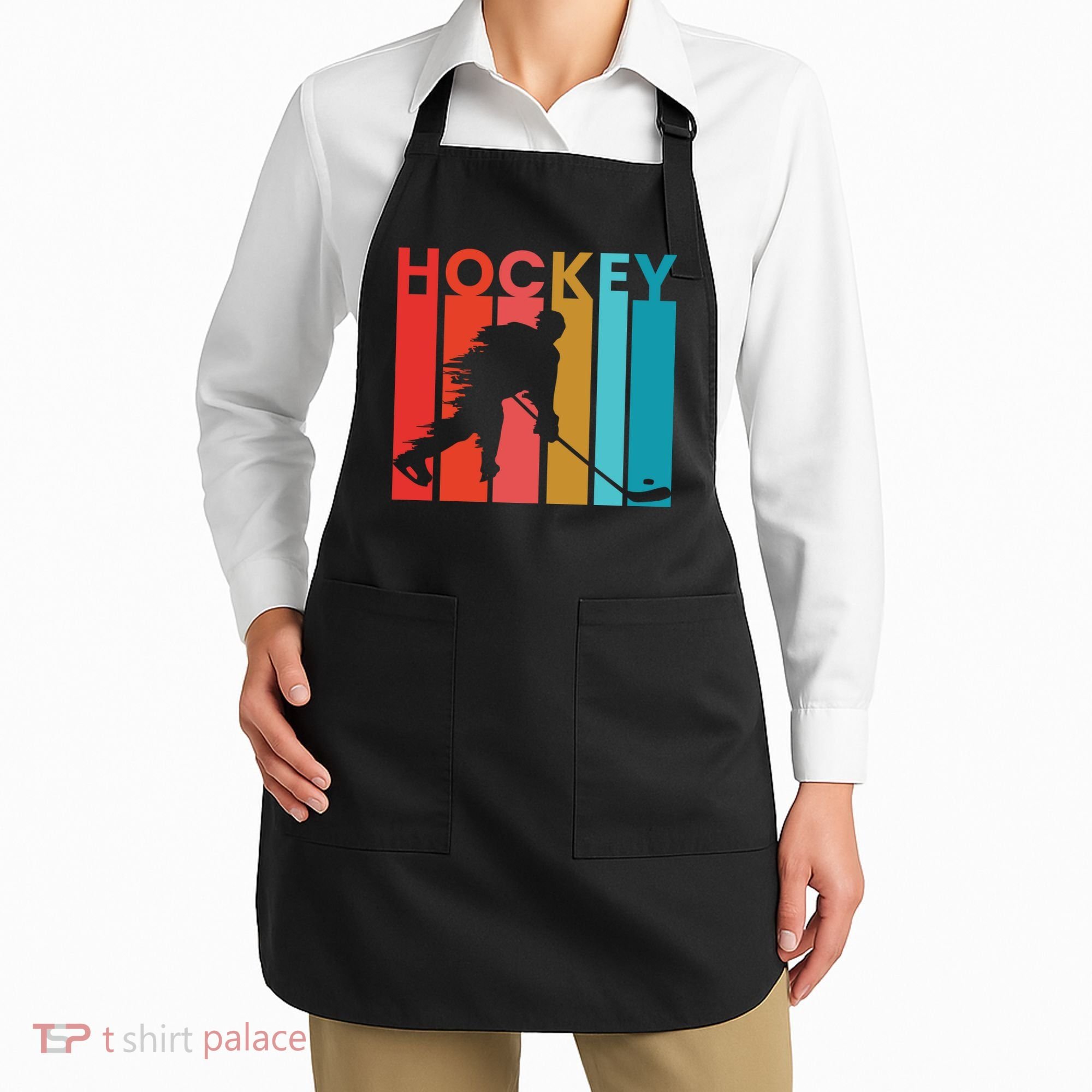 Retro Poster Hockey Lovers Apron