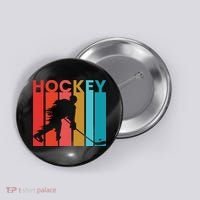 Retro Poster Hockey Lovers Button thumb 0
