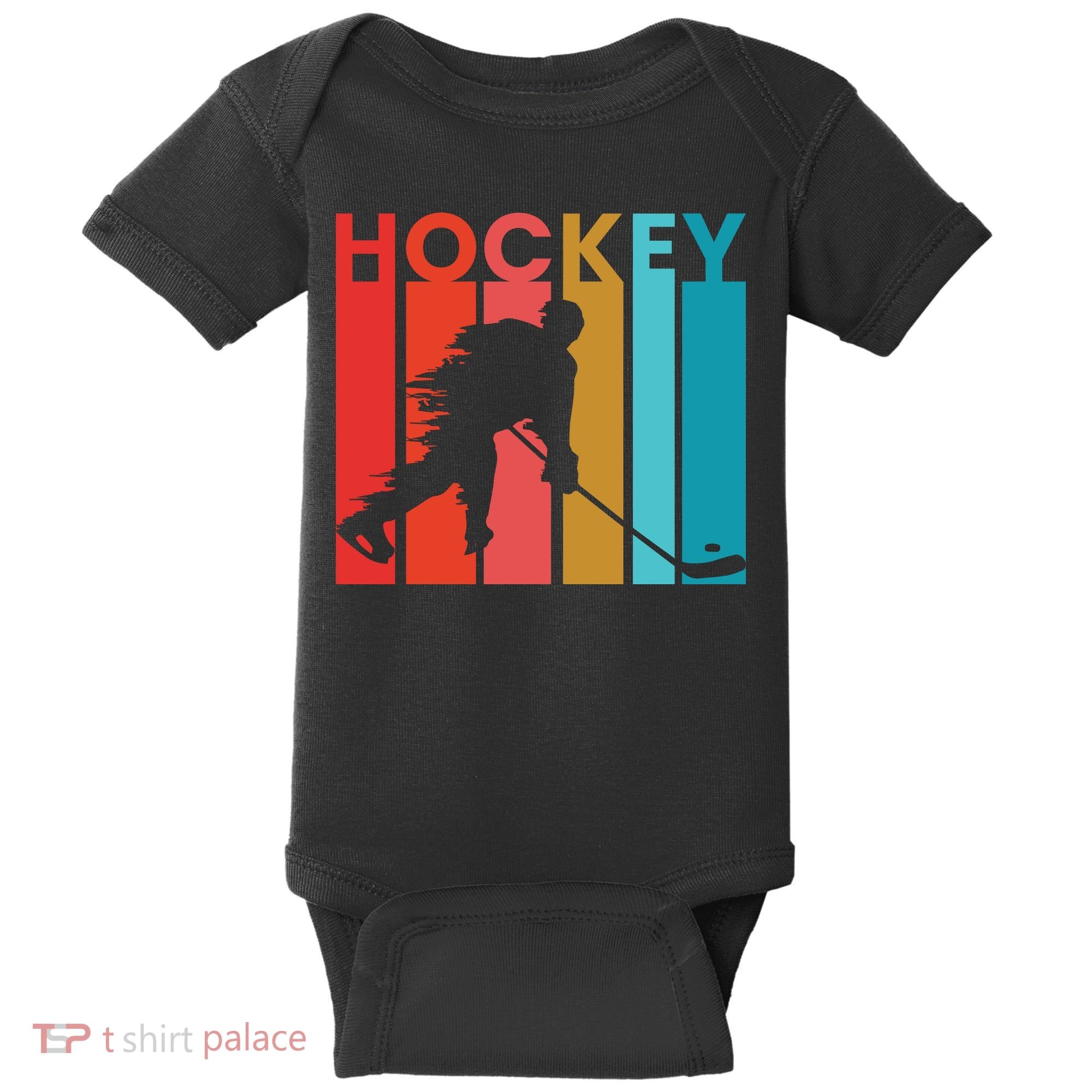 Retro Poster Hockey Lovers Baby Bodysuit