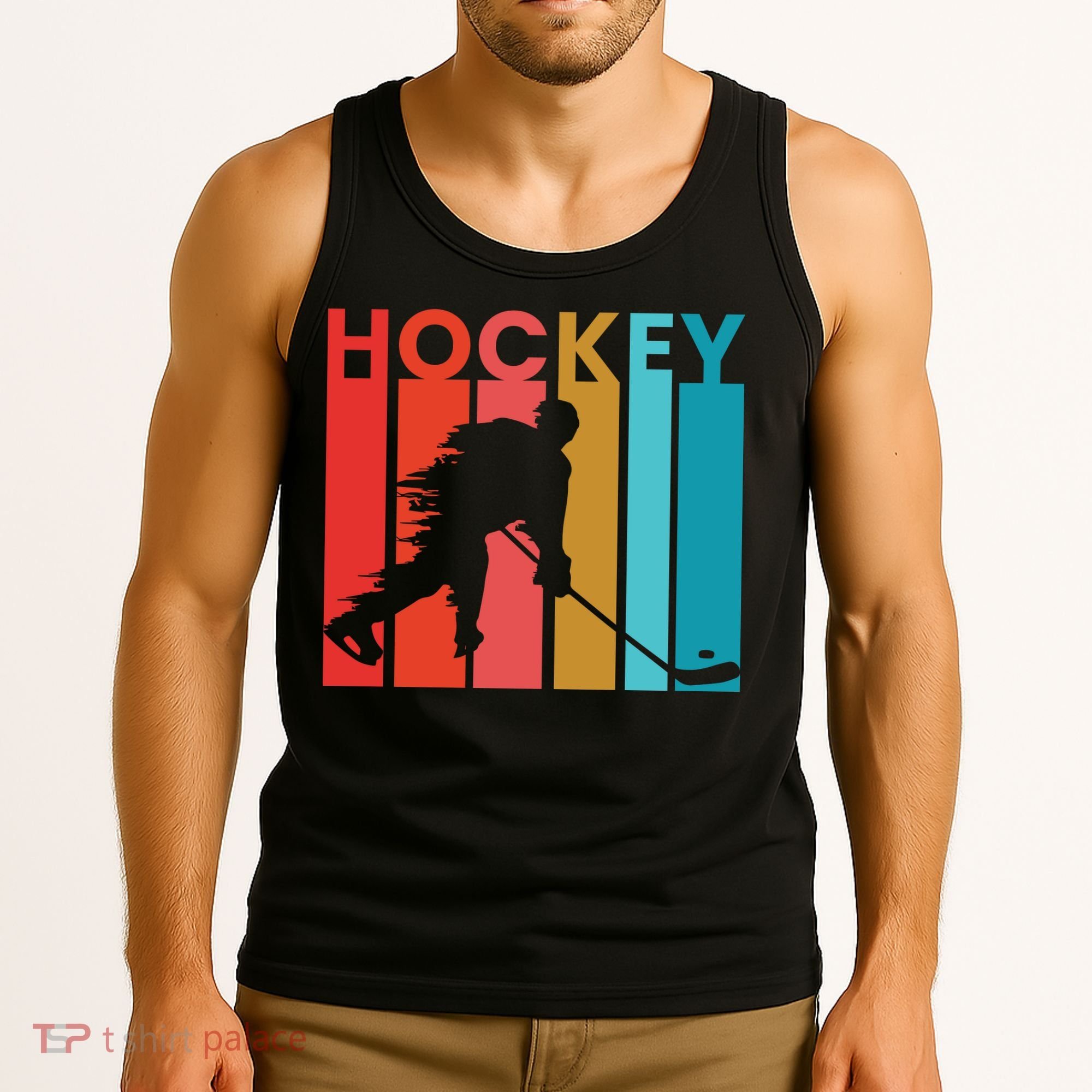Retro Poster Hockey Lovers Tank Top