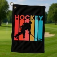 Retro Poster Hockey Lovers Golf Towel thumb 1