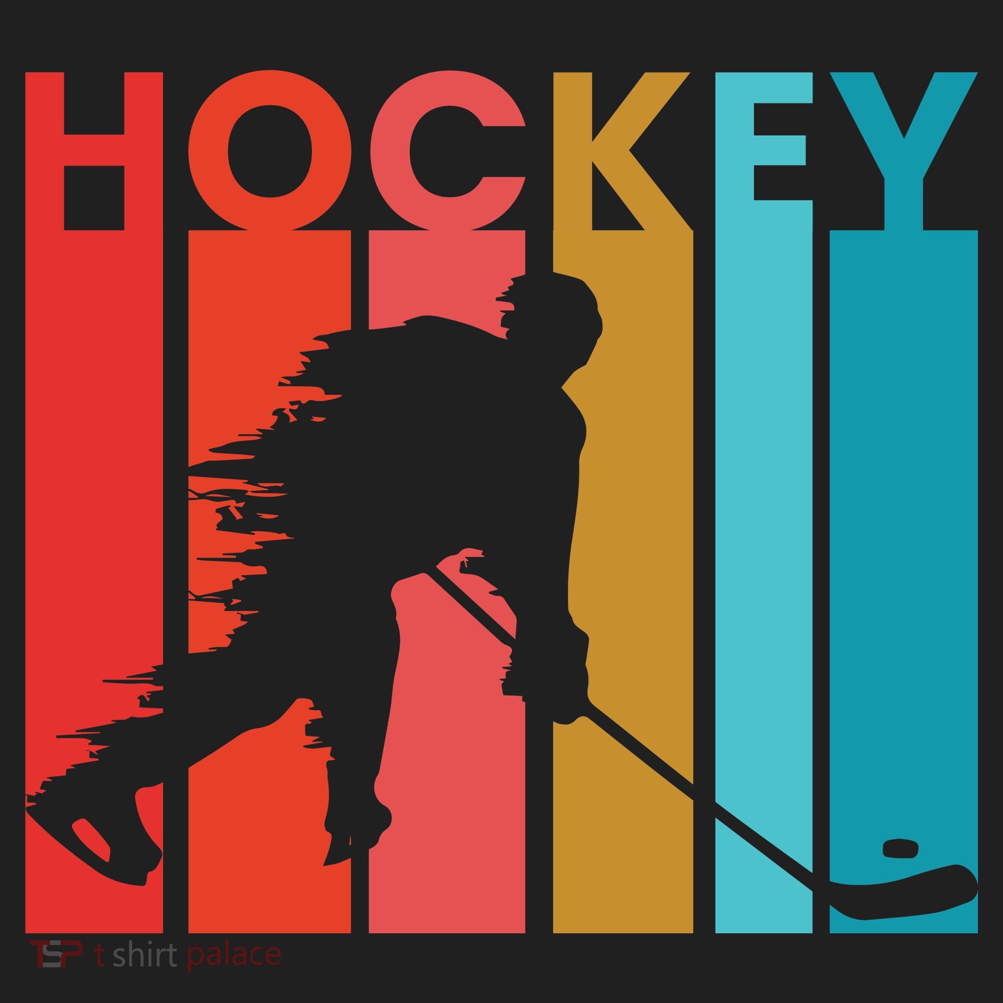 Retro Poster Hockey Lovers Golf Towel