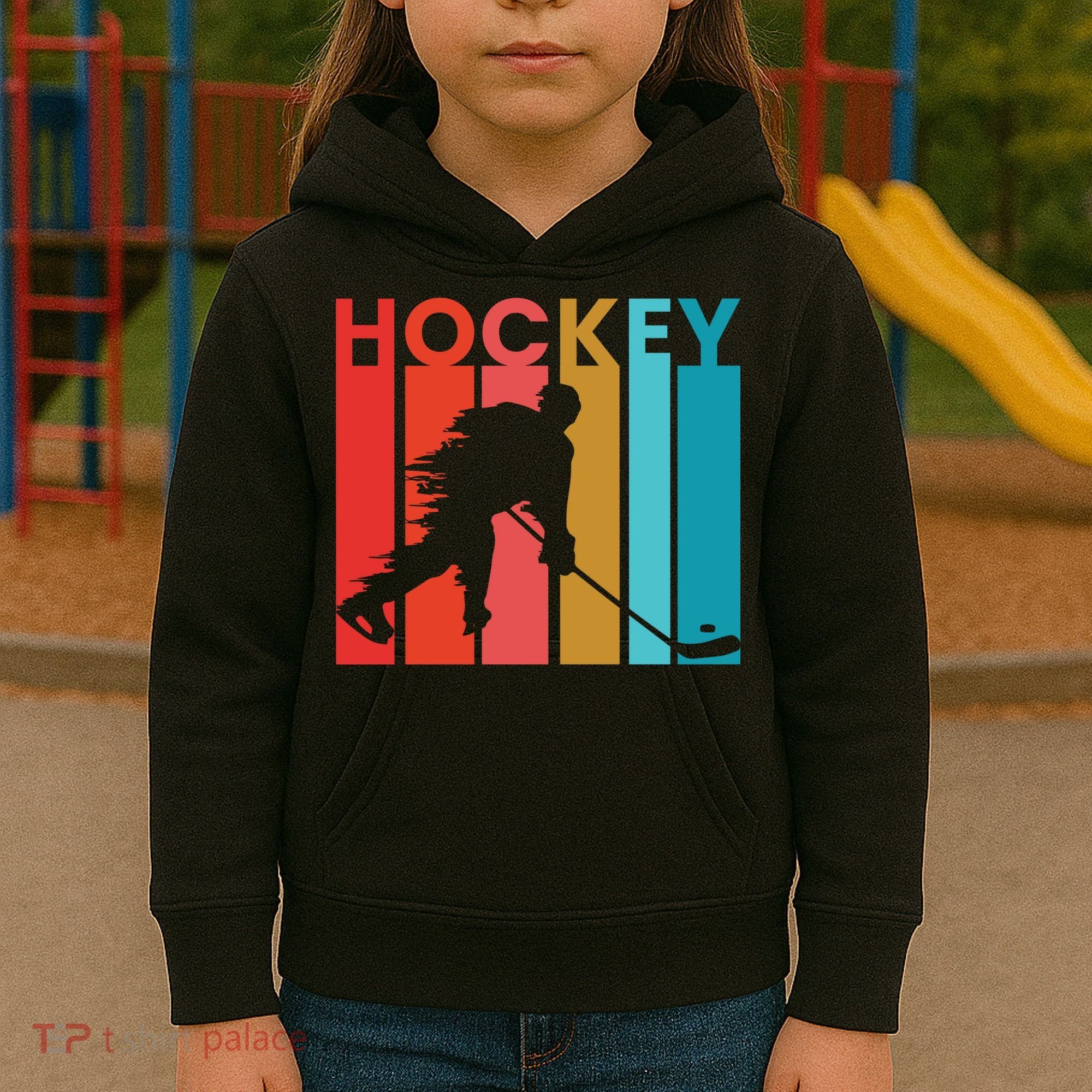 Retro Poster Hockey Lovers Kids Hoodie