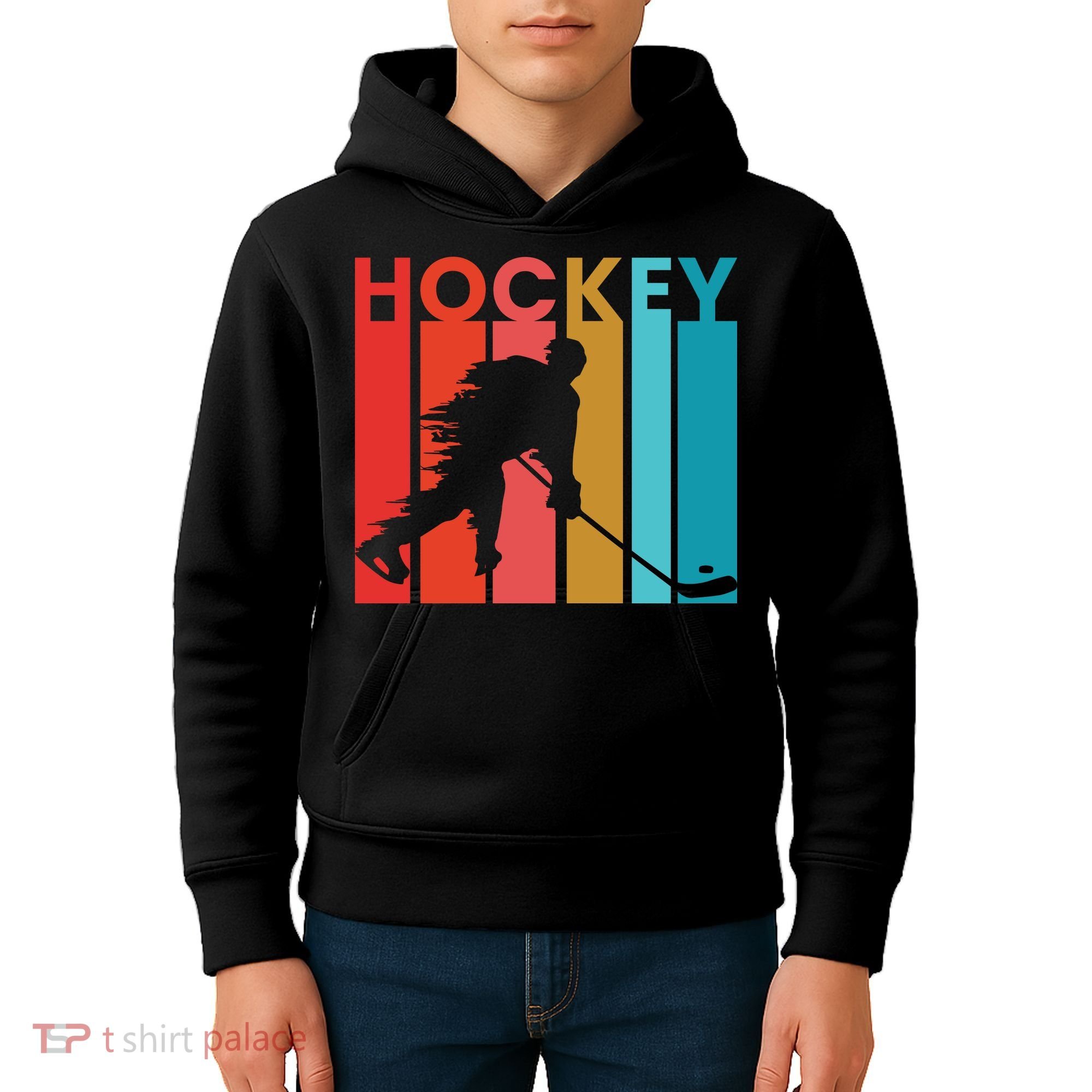 Retro Poster Hockey Lovers Kids Hoodie