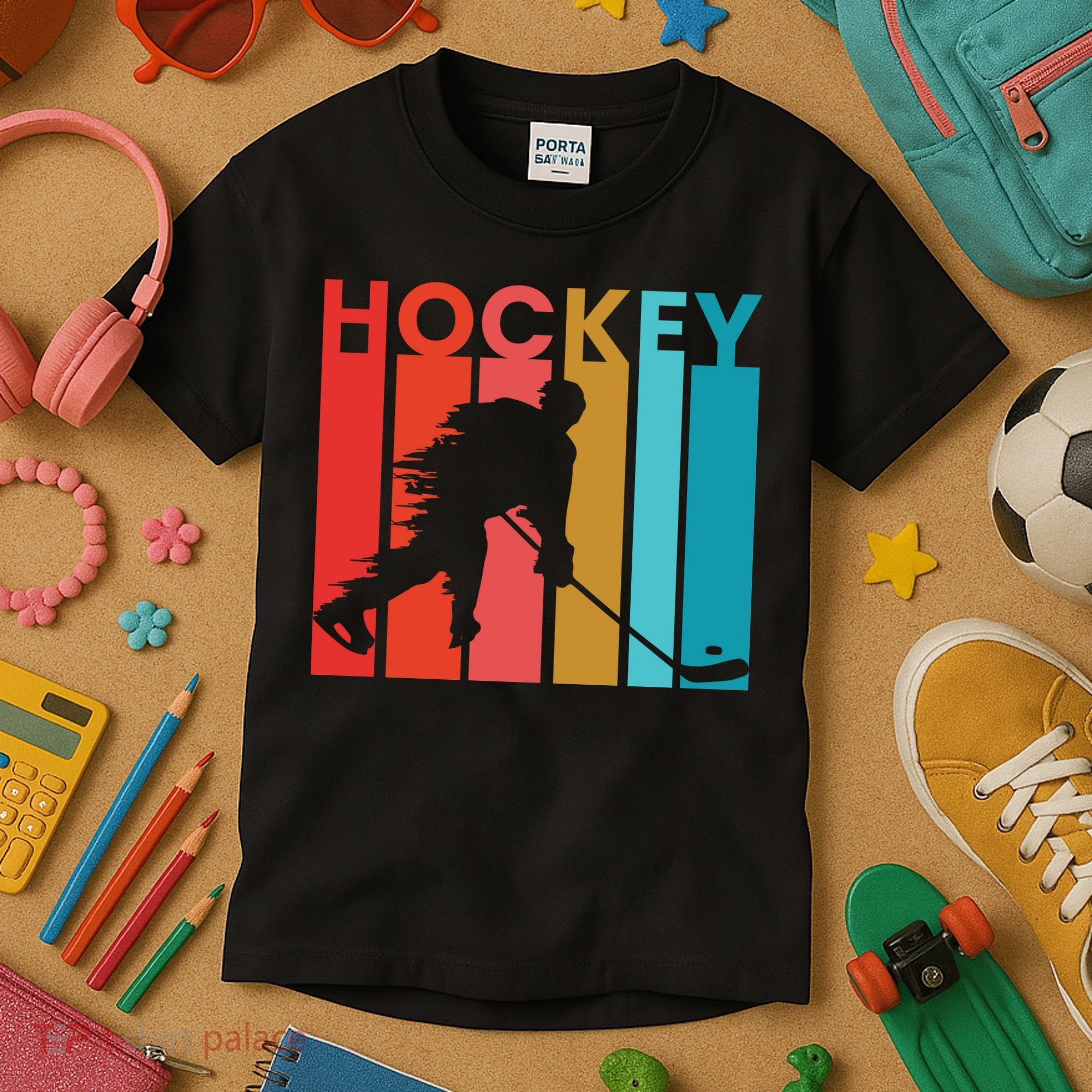 Retro Poster Hockey Lovers Kids T-Shirt