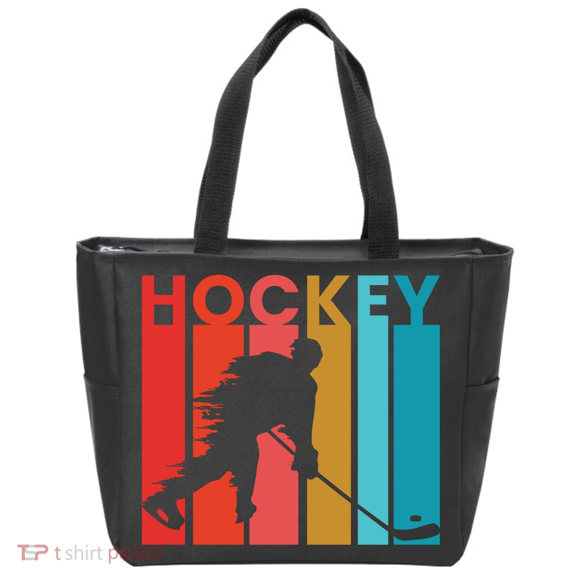 Retro Poster Hockey Lovers Tote Bag