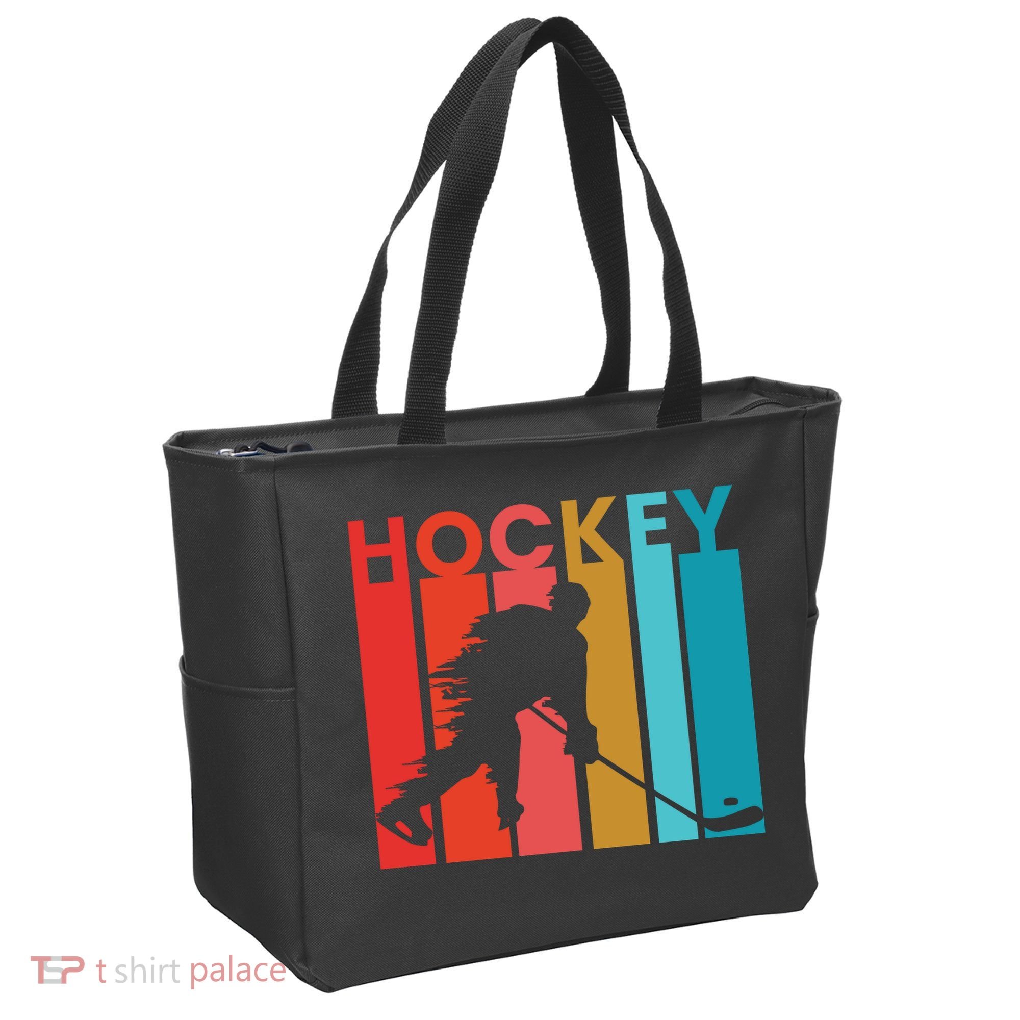 Retro Poster Hockey Lovers Tote Bag