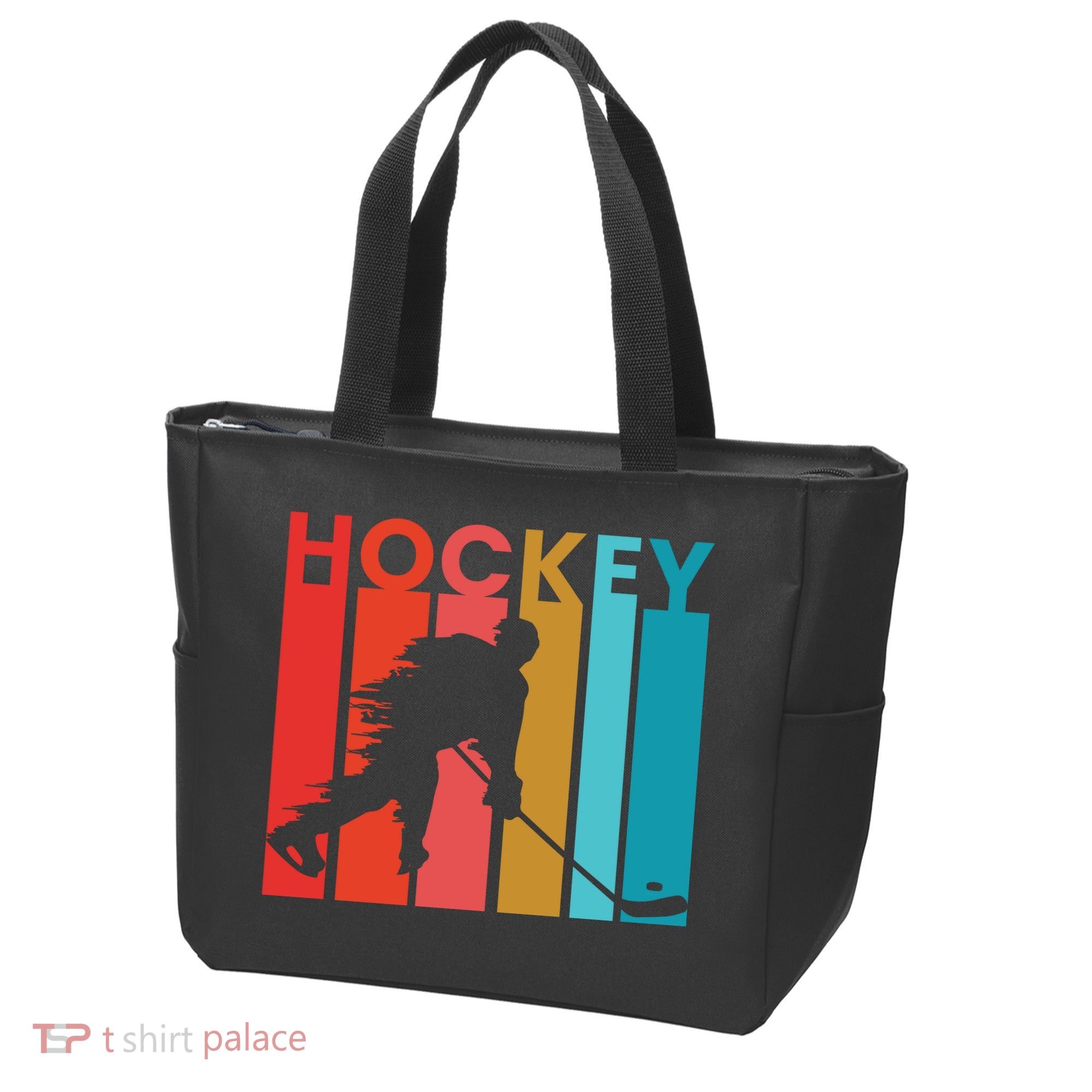 Retro Poster Hockey Lovers Tote Bag