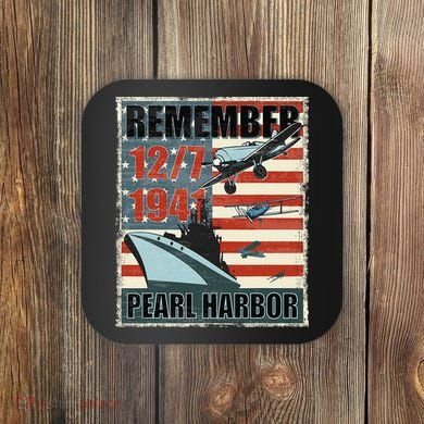 Remember Pearl Harbor Remembrance Day December 7th 1941 Coaster