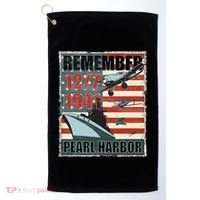 Remember Pearl Harbor Remembrance Day December 7th 1941 Golf Towel thumb 0