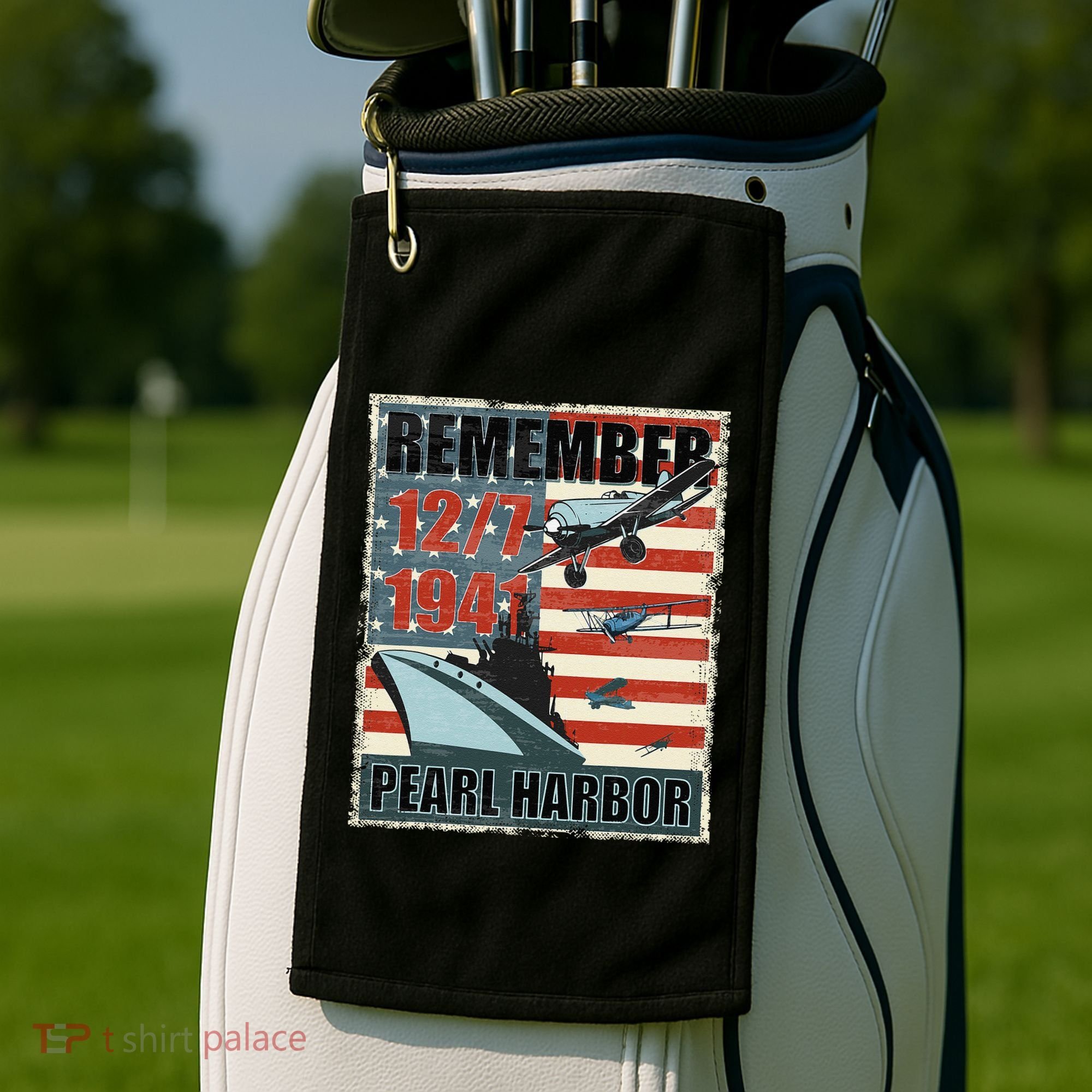 Remember Pearl Harbor Remembrance Day December 7th 1941 Golf Towel