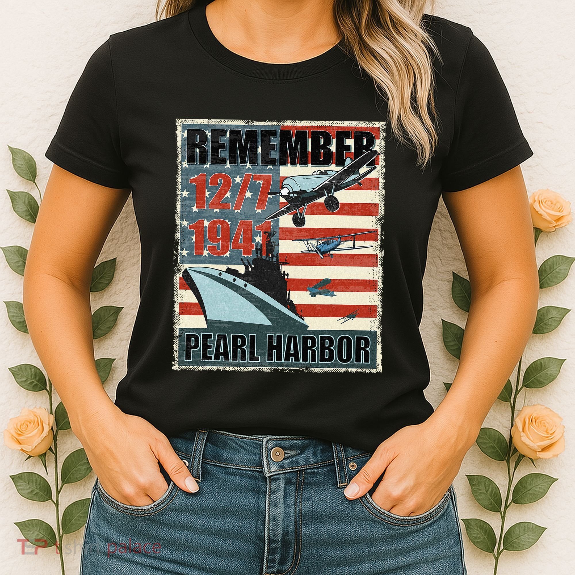 Remember Pearl Harbor Remembrance Day December 7th 1941 Women's T-Shirt