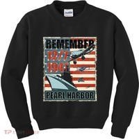 Remember Pearl Harbor Remembrance Day December 7th 1941 Kids Sweatshirt thumb 0