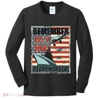 Remember Pearl Harbor Remembrance Day December 7th 1941 Kids Long Sleeve Shirt thumb 0