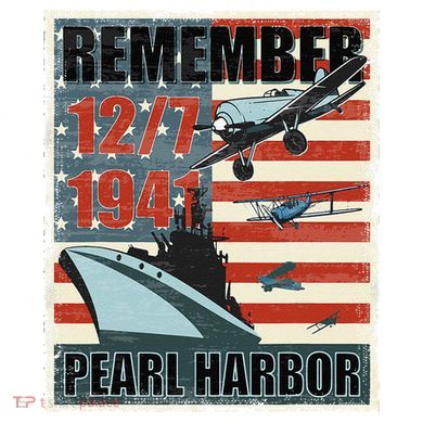 Remember Pearl Harbor Remembrance Day December 7th 1941 Ceramic Ornament