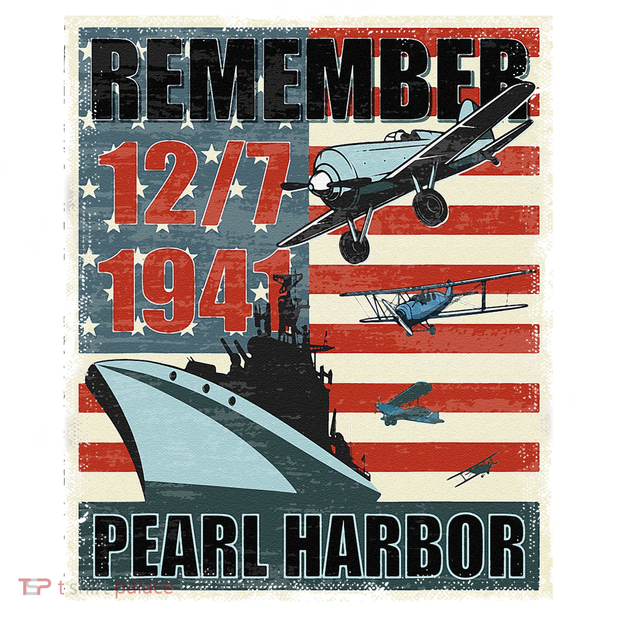 Remember Pearl Harbor Remembrance Day December 7th 1941 Ceramic Ornament
