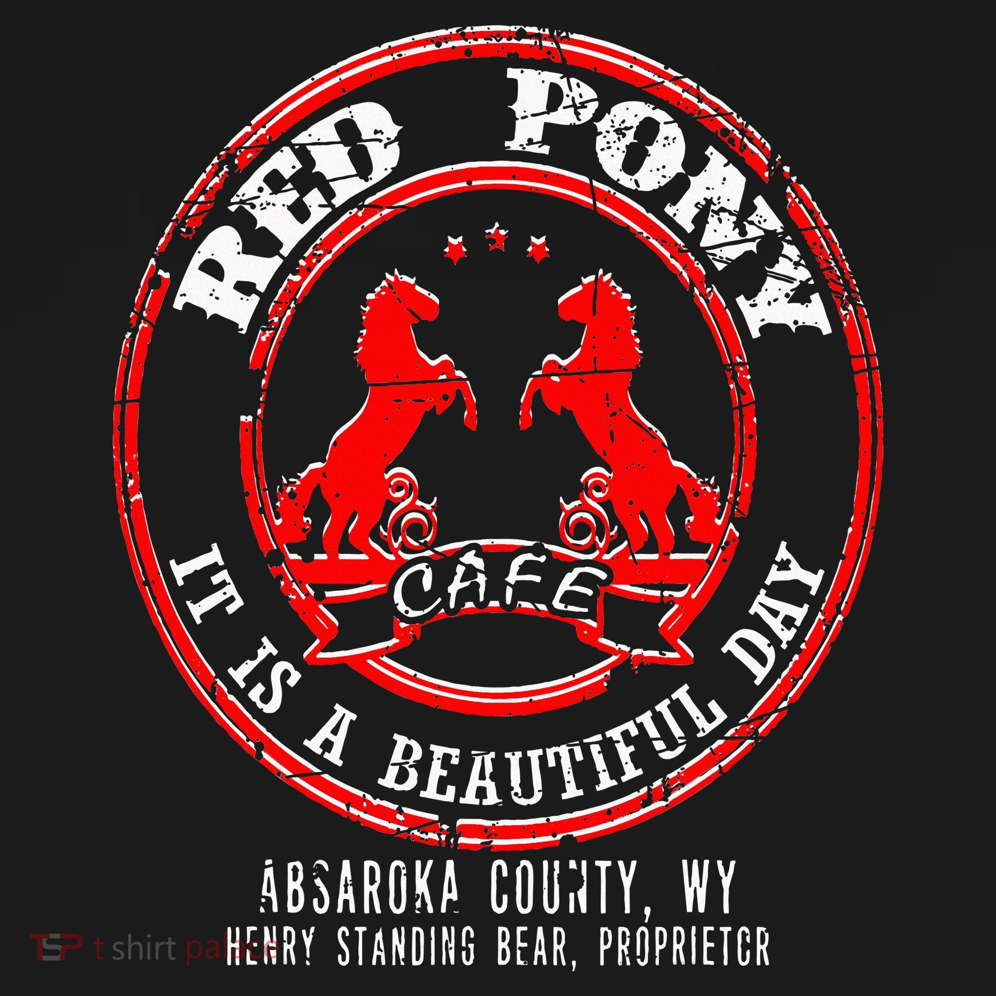 Red Pony It Is A Beautiful Day Pajama Set