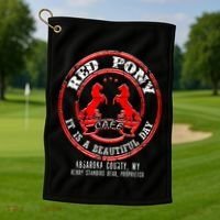 Red Pony It Is A Beautiful Day Golf Towel thumb 1