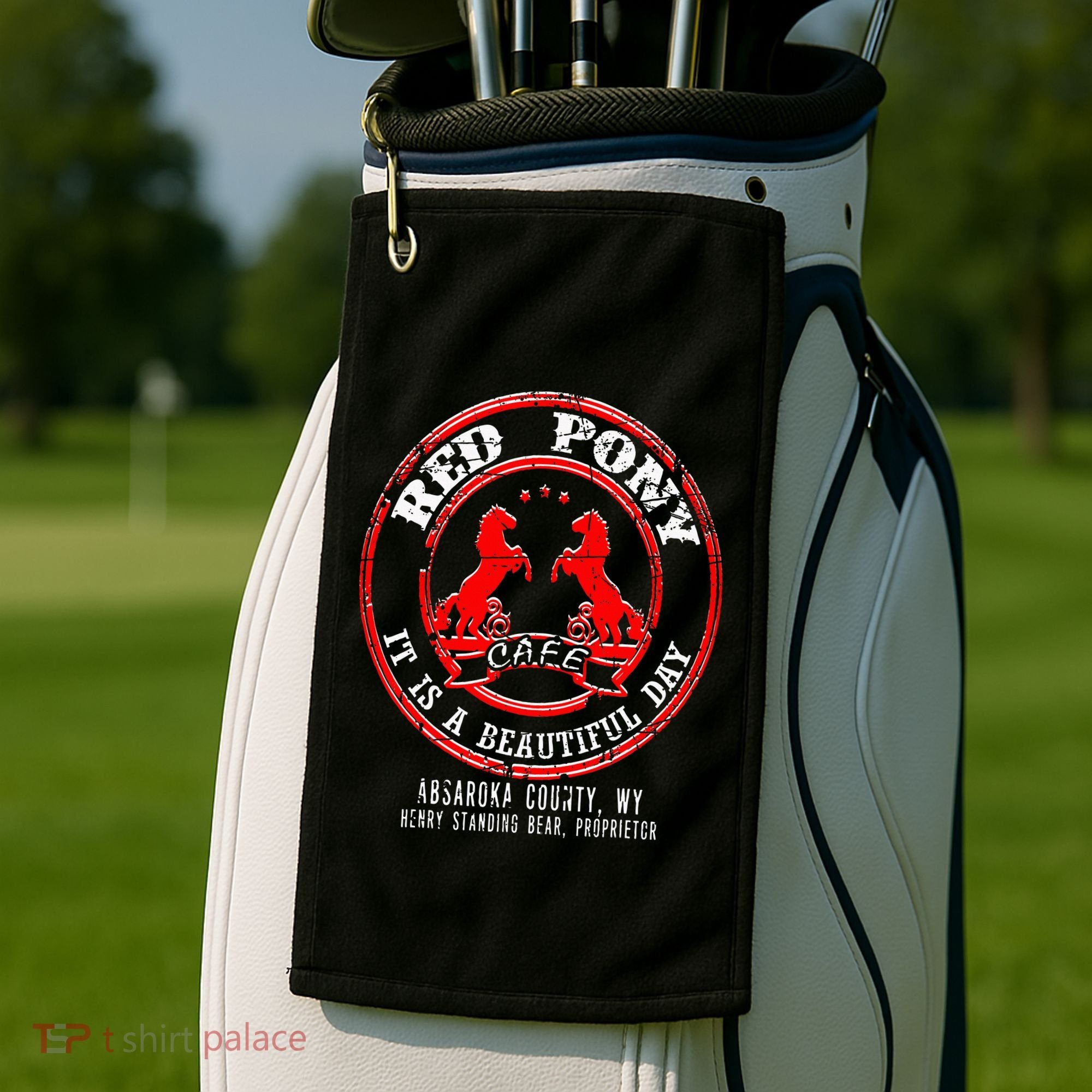 Red Pony It Is A Beautiful Day Golf Towel