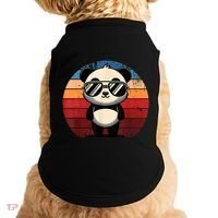 Retro Panda In Sunglasses Bbq Pool Party Funny Panda Doggie Tank thumb 0