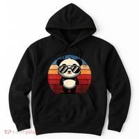 Retro Panda In Sunglasses Bbq Pool Party Funny Panda Hoodie thumb 0