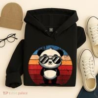 Retro Panda In Sunglasses Bbq Pool Party Funny Panda Hoodie thumb 4