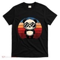 Retro Panda In Sunglasses Bbq Pool Party Funny Panda T-Shirt thumb 0