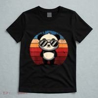 Retro Panda In Sunglasses Bbq Pool Party Funny Panda T-Shirt thumb 5