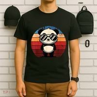 Retro Panda In Sunglasses Bbq Pool Party Funny Panda T-Shirt thumb 6