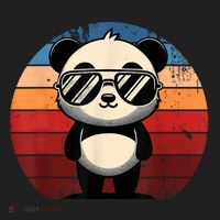 Retro Panda In Sunglasses Bbq Pool Party Funny Panda Beanie thumb 2