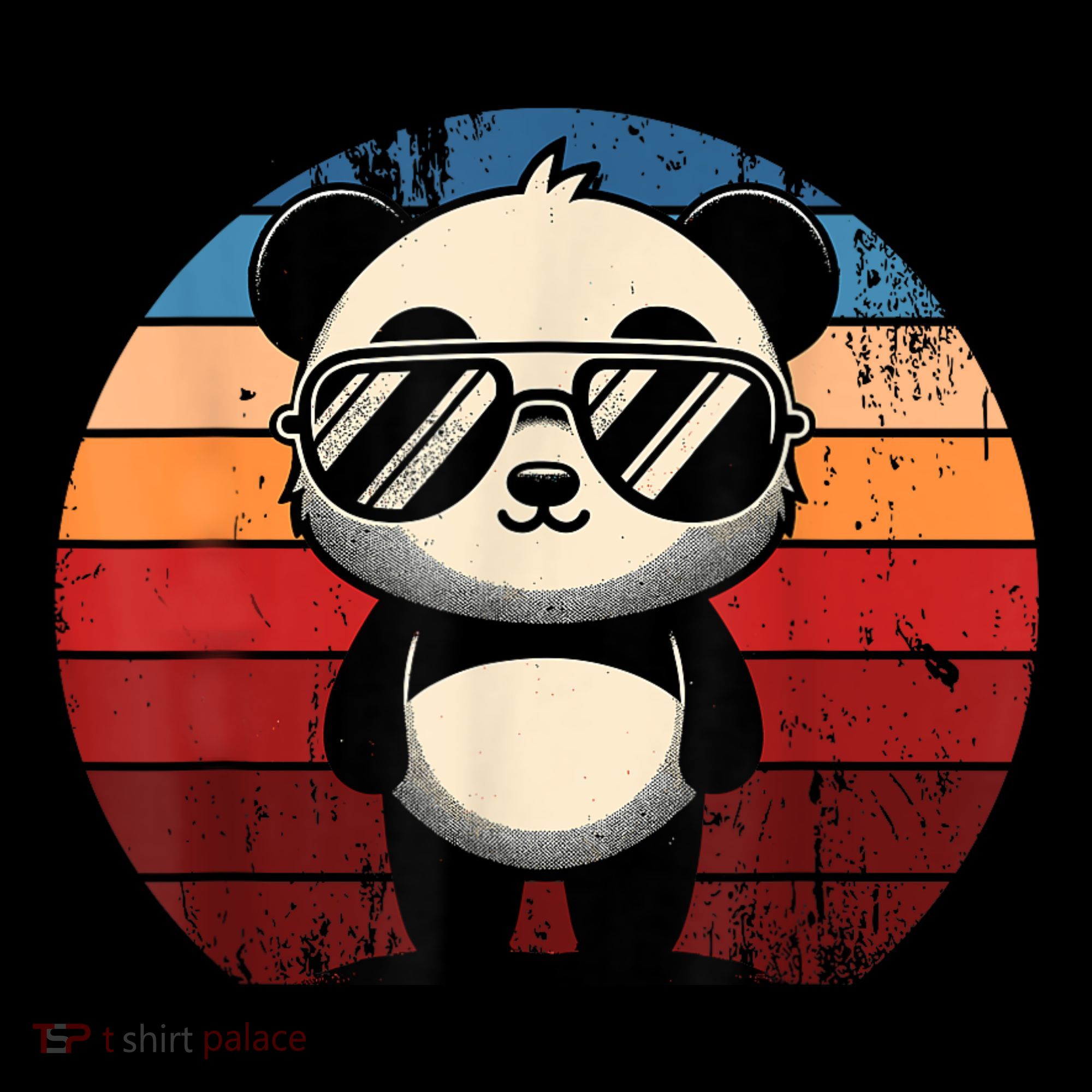 Retro Panda In Sunglasses Bbq Pool Party Funny Panda Women's Hoodie