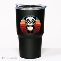 Retro Panda In Sunglasses Bbq Pool Party Funny Panda Tumbler thumb 0