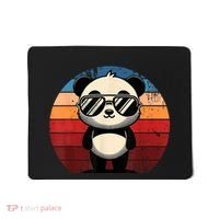 Retro Panda In Sunglasses Bbq Pool Party Funny Panda Mousepad thumb 0