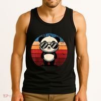 Retro Panda In Sunglasses Bbq Pool Party Funny Panda Tank Top thumb 3