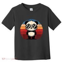 Retro Panda In Sunglasses Bbq Pool Party Funny Panda Toddler T-Shirt thumb 0