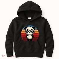 Retro Panda In Sunglasses Bbq Pool Party Funny Panda Kids Hoodie thumb 0