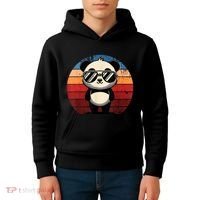 Retro Panda In Sunglasses Bbq Pool Party Funny Panda Kids Hoodie thumb 4
