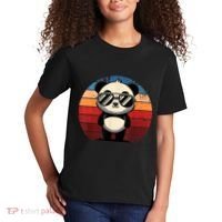 Retro Panda In Sunglasses Bbq Pool Party Funny Panda Kids T-Shirt thumb 2