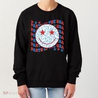Retro Party In The USA Emoji Smiley Women's Sweatshirt thumb 0