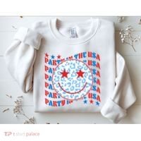 Retro Party In The USA Emoji Smiley Sweatshirt thumb 2