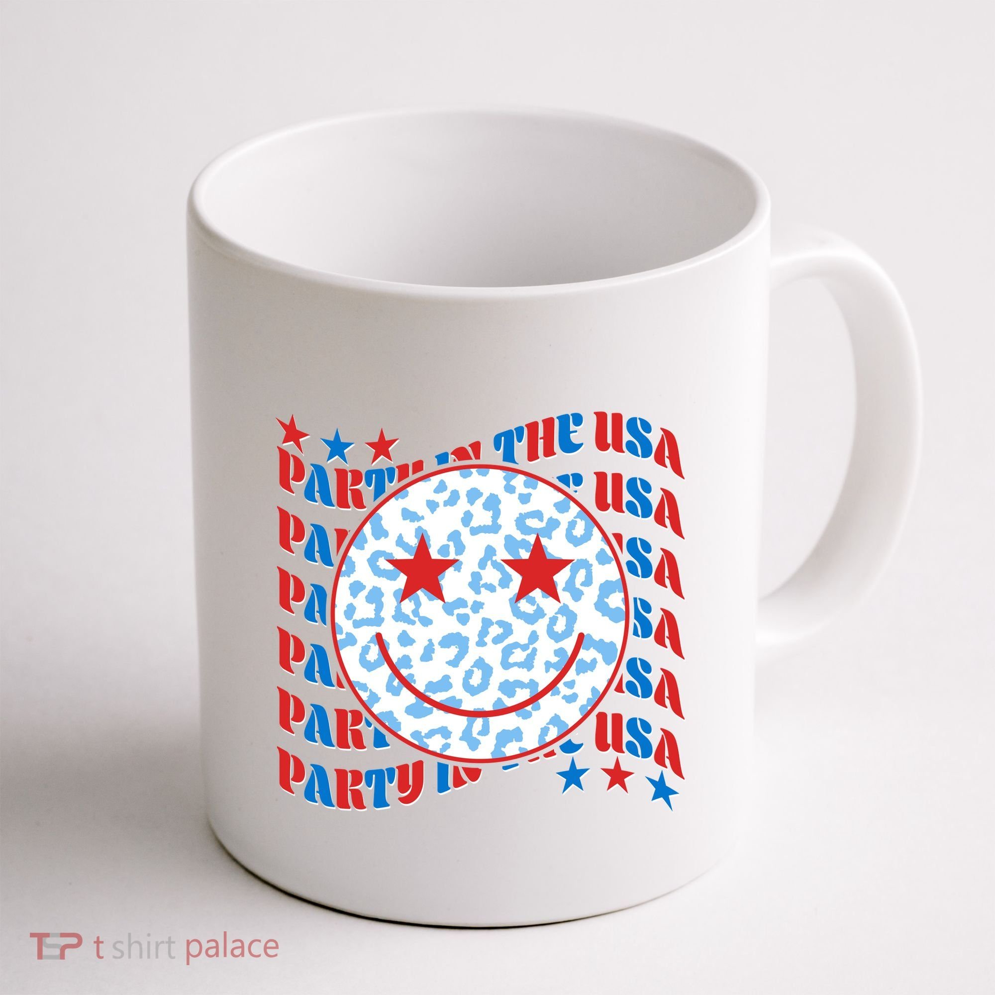 Retro Party In The USA Emoji Smiley Coffee Mug