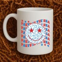 Retro Party In The USA Emoji Smiley Coffee Mug thumb 2
