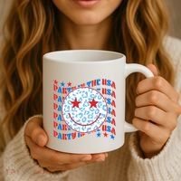 Retro Party In The USA Emoji Smiley Coffee Mug thumb 3