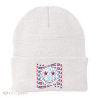 Retro Party In The USA Emoji Smiley Beanie thumb 0