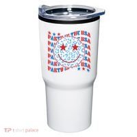 Retro Party In The USA Emoji Smiley Tumbler thumb 0